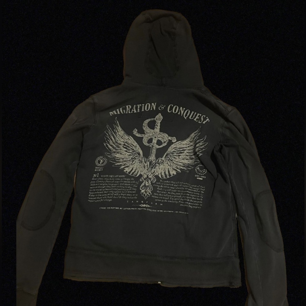 Black Graphic Hoodie Sweater TANKFARM
